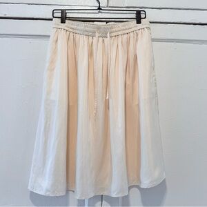 J. Crew Ivory Pull-on Silk Skirt